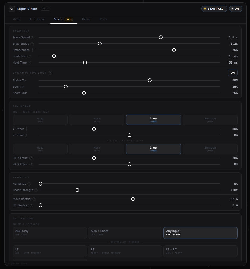 LighttVision - AI Computer Vision & Anti Recoil